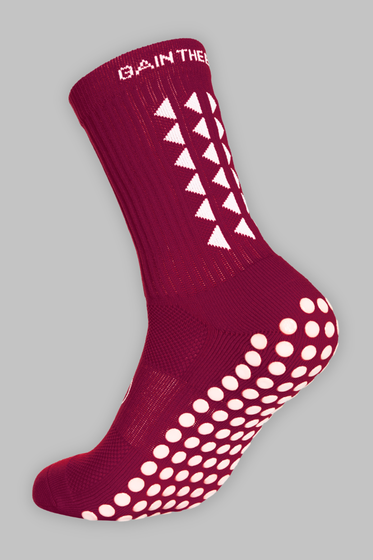 GRIP SOCKS 2.0  MidCalf Length - Maroon - Gain The Edge Official