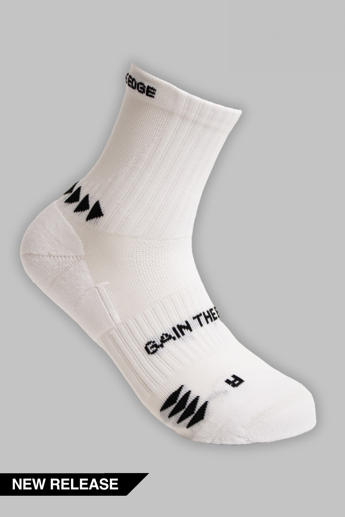 Grip Running Socks Quarter Length - White - Gain The Edge Official