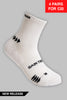 Running Socks Quarter Length - White - Gain The Edge Official