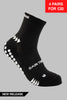 Grip Running Socks Quarter Length - Black - Gain The Edge Official