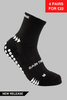 Grip Running Socks Quarter Length - Black - Gain The Edge Official