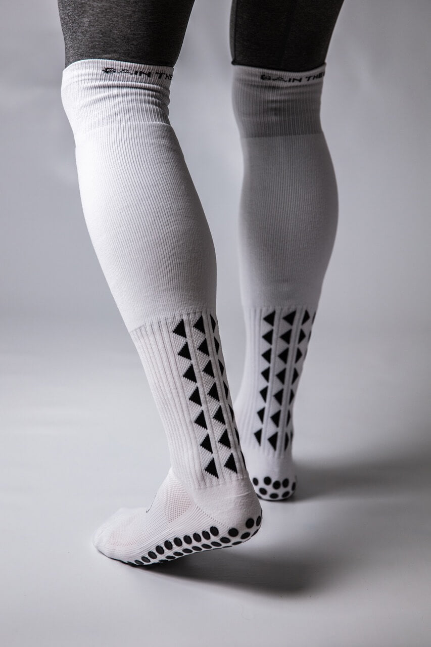GAIN THE EDGE GRIP SOCKS 2.0 Footy ⚽️ White MIDCALF LENGTH L Size 8-13 Gym  BNEW £9.97 - PicClick UK