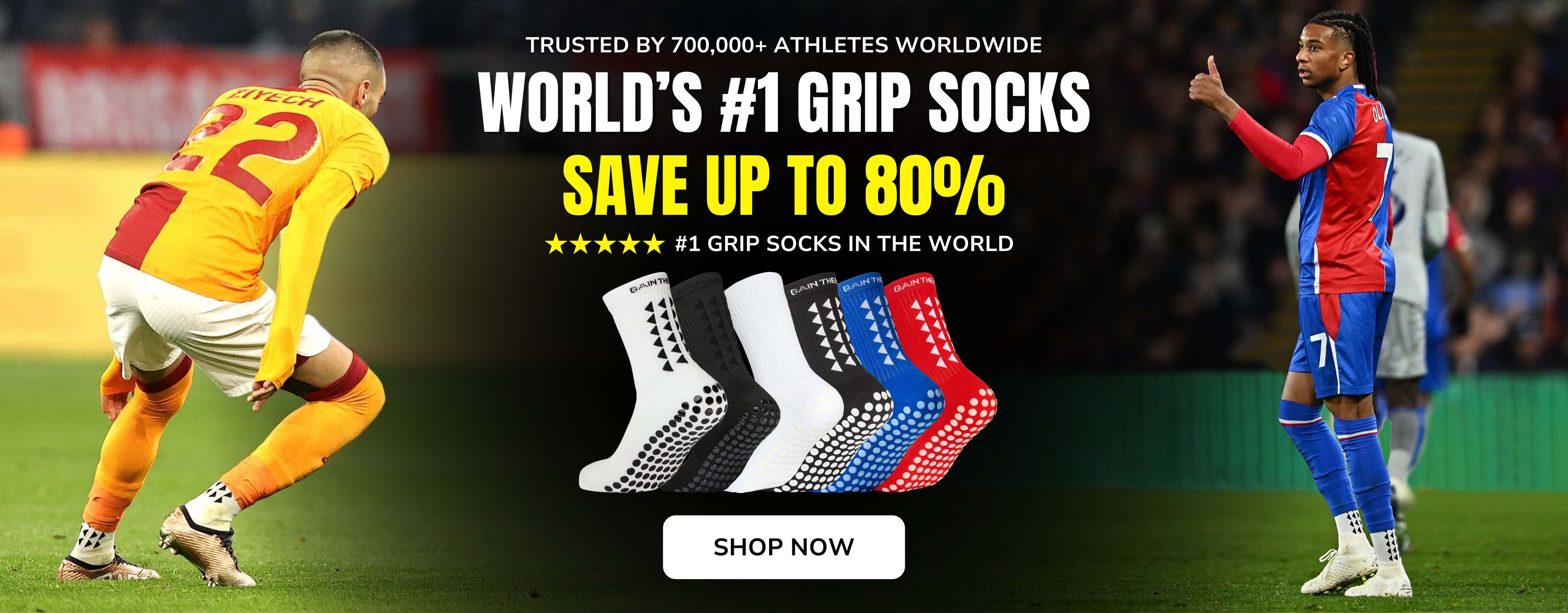 OLYSPM 2 Pairs Men's Football Socks,Grip Socks Football,Gain the